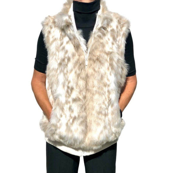 Coldwater creek faux fur vest Sz XL - Picture 11 of 15